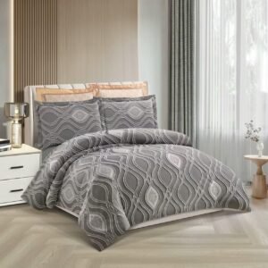 Royal Curve Embossed Pattern Bedding Set - King