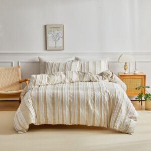 Sophisticated Stripe Microfiber Bedding Set - King