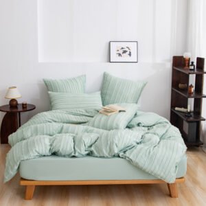 Tranquil Stripe Microfiber Bedding Set - King