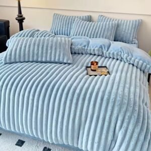 Cloud Luxe Fluff Bedding Set Blue - Queen