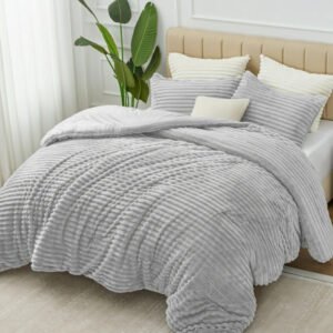 Cloud Luxe Fluff Bedding Set Grey - Queen