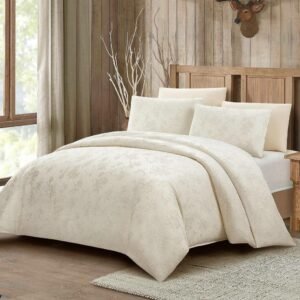 Subtle Botanical Jacquard Bedding Set - Double